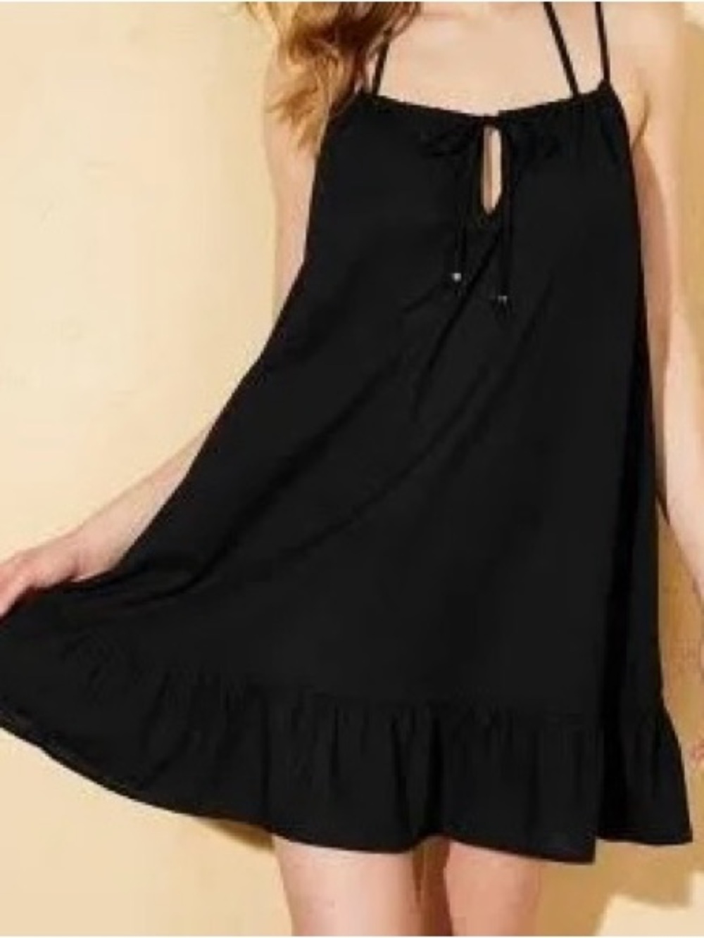 Women's Beaded Scoop
Neck Cover Up Mini Dress
